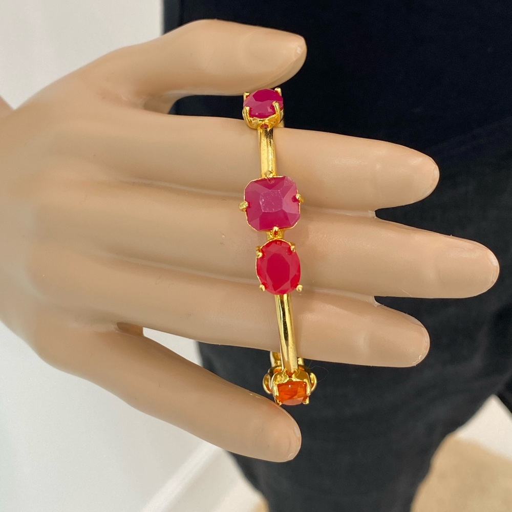Kate Spade Colorful Bangle Bracelet Set in Goldtone